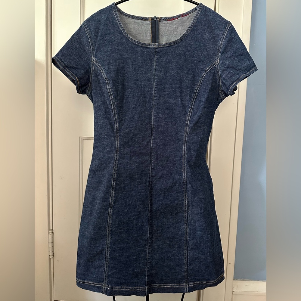 Gap Cap Sleeve Denim Sheath Dress